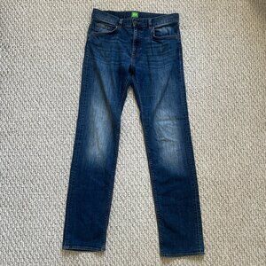 Hugo Boss-Green label C- Maine1 Men's Blue Jeans-Stretch-Straight leg - W32/L34